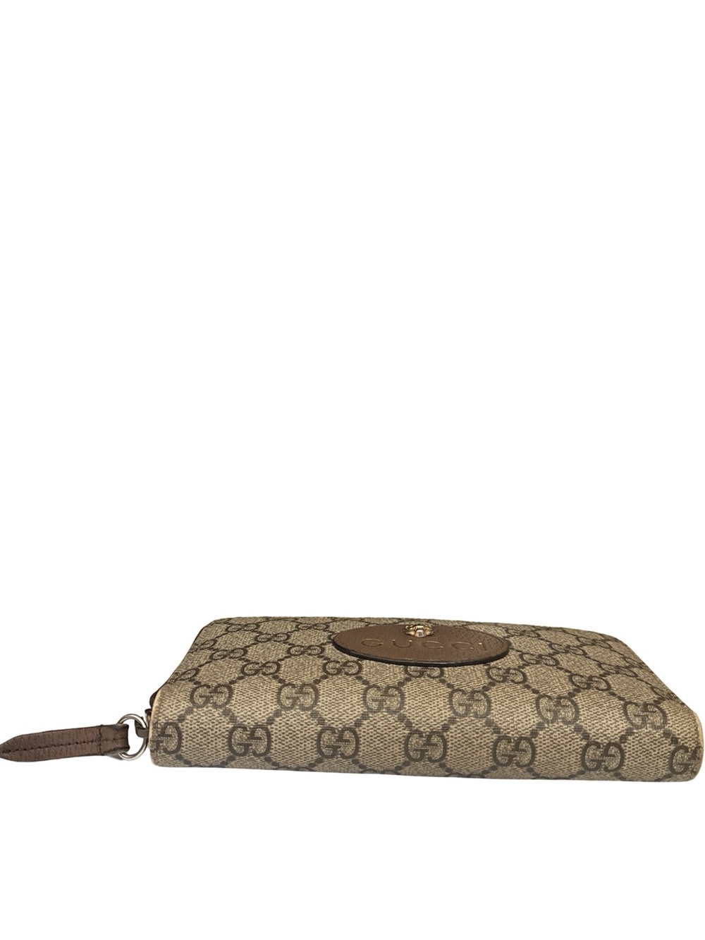 Gucci Beige Brown GG Supreme Zip-Around Wallet with Gold Accent Coated Canvas - Picture 4 of 15